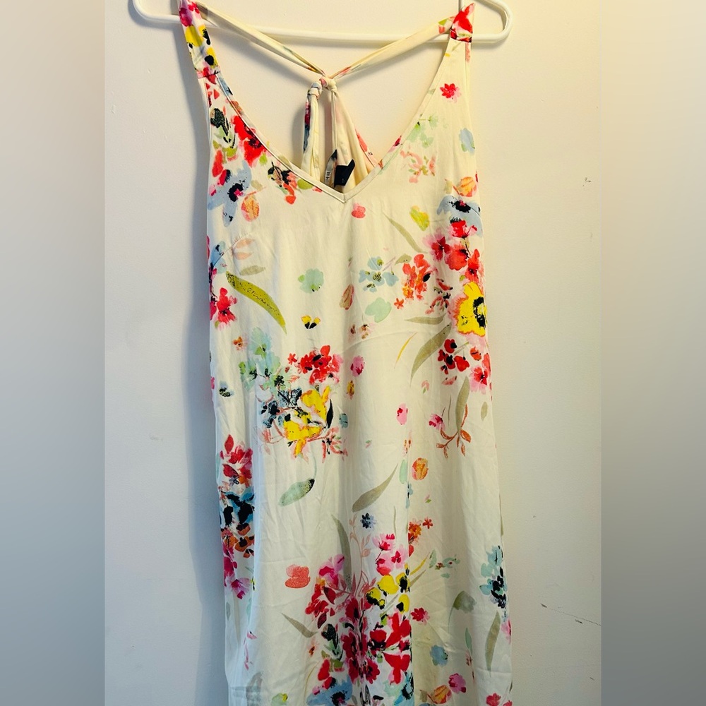H&M Cream and Red Maxi A-Line Dress Resort Wear